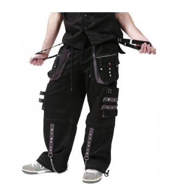 Men Black Grey Trousers Gothic Studs Metal Cotton Men Gothic Clothing (2025)